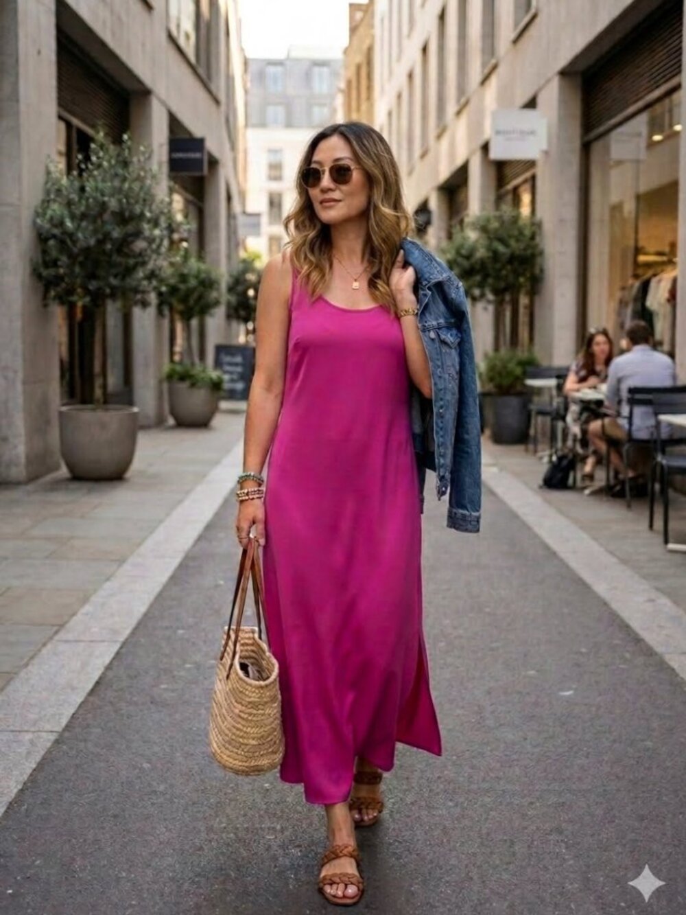 Bright Pink Sleeveless Tank Dress